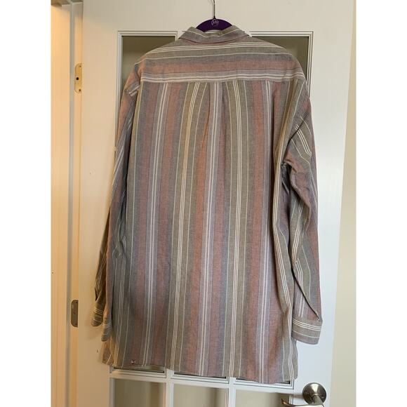 VTG Members only button down long sleeve collared striped 100% cotton 2XL Tall - Picture 8 of 9